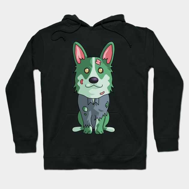 Cute Corgi Zombie Funny Zombie Halloween Gift for Dog Lovers Hoodie by Blink_Imprints10